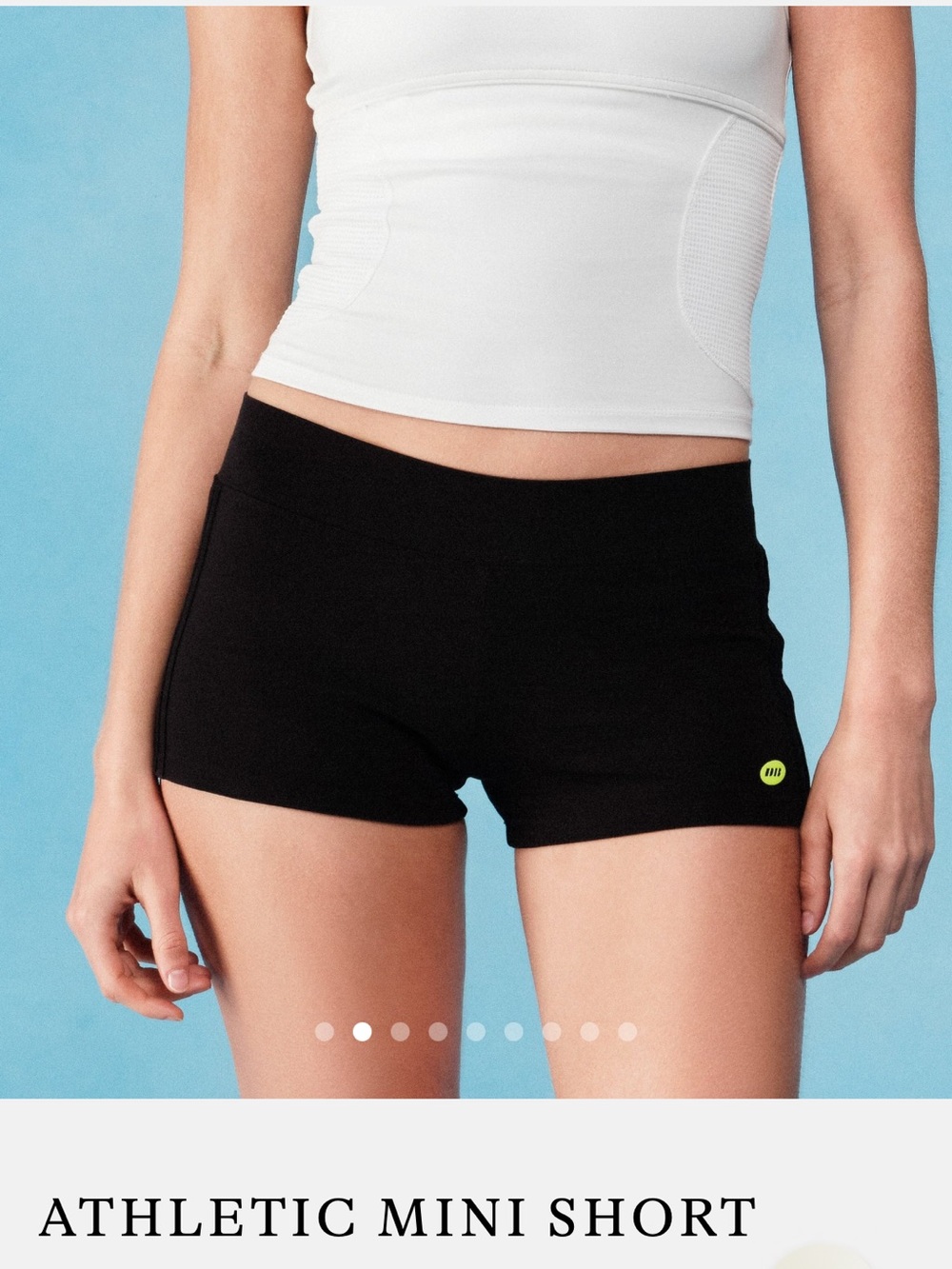 Performance Black Athletic Mini Shorts
